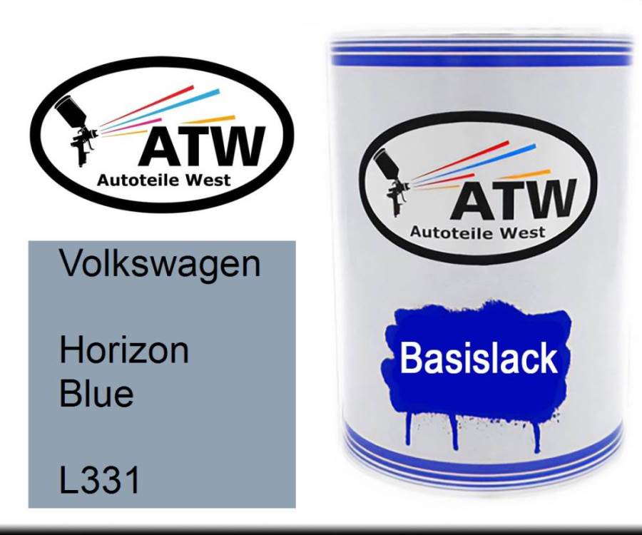 Volkswagen, Horizon Blue, L331: 500ml Lackdose, von ATW Autoteile West.